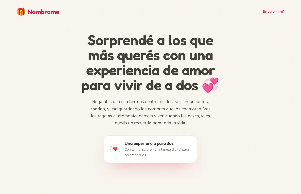 Regalar la experiencia